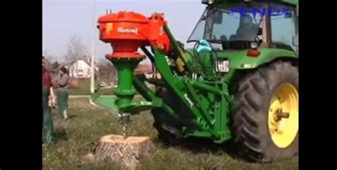 screw type stump grinder